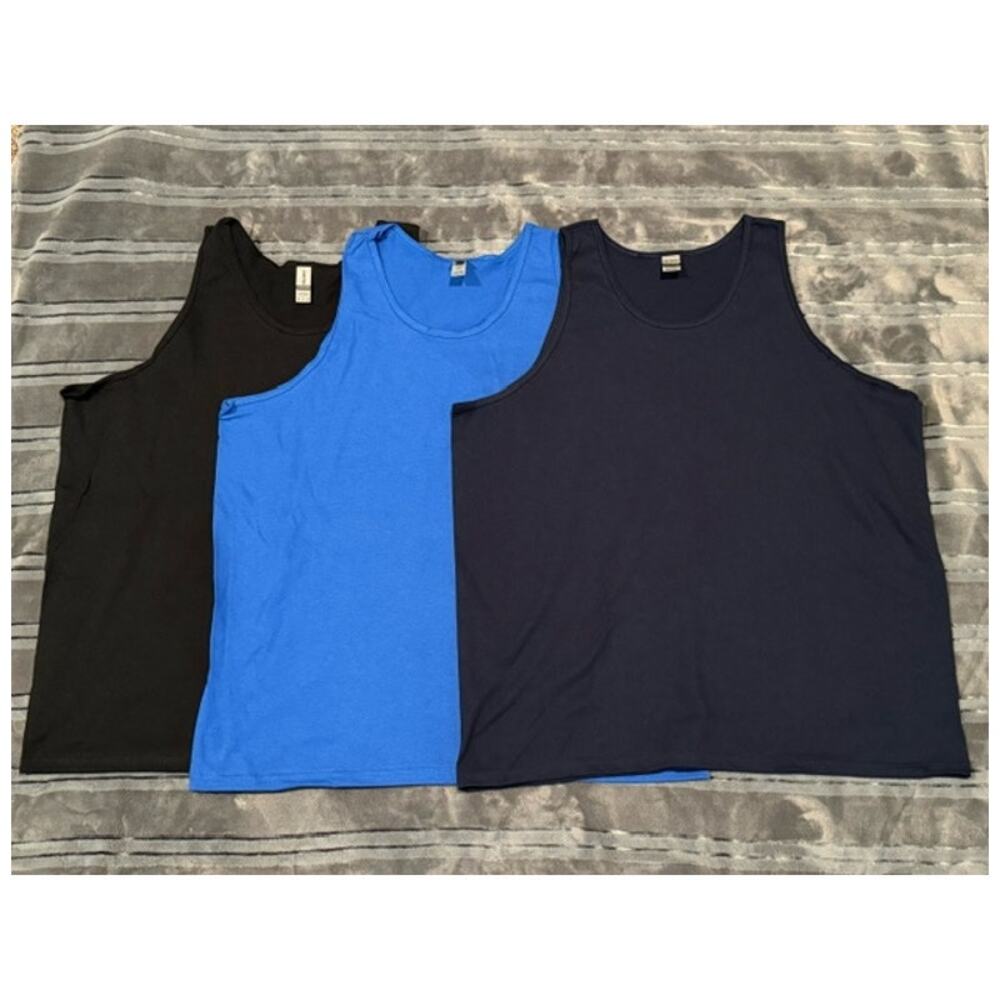 NEW 3-Pack Gildan Ultra Cotton Men's Adult Tank 2XL